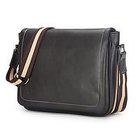 Men Shoulder Bag PU Casual Office Career Black Brown