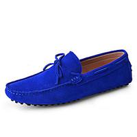 Men\'s Boat Shoes Spring Summer Fall Moccasin Suede Loafers Outdoor Office Career Casual Flat Heel Burgundy Royal Blue Red Earth Yellow Navy Blue