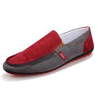 Men\'s Loafers Slip-Ons Spring Summer Fall Winter Comfort Light Soles Fleece Outdoor Office Career Casual Flat Heel Ribbon TieBlue Red