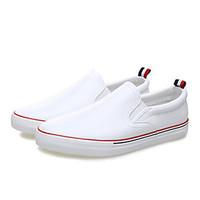 mens loafers slip ons summer slingback pu casual chunky heel white bla ...