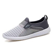 Men\'s Loafers Slip-Ons Spring Fall Comfort Couple Shoes Tulle Casual Magic Tape Gray Dark Blue Black