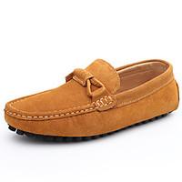 Men\'s Peas Shoes Breathable Office Career / Casual Leather / Suede Loafers Blue / Brown / Gray / Burgundy