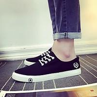 mens sneakers comfort pu tulle spring casual black white flat