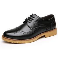 mens flats comfort round toe closed toe casual flat heel lace up black ...