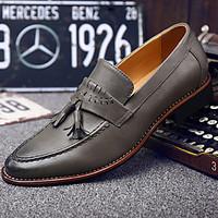 mens loafers slip ons fall comfort pu casual black white khaki