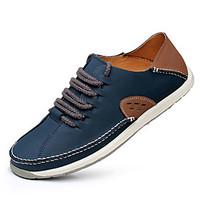 mens shoes office career party evening casual leather oxfords blue yel ...