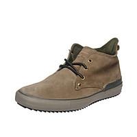 mens boots winter comfort suede casual flat heel gray yellow brown