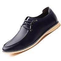 Men\'s Sneakers Spring Formal Shoes Comfort PU Leather Casual Brown Dark Blue Black