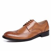 mens oxfords spring formal shoes comfort cowhide casual light brown da ...