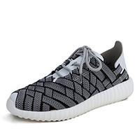 Men\'s Fashion Sneakers Casual Yeezy Shoes Comfort Tulle Athletic Shoes Flat Heel Lace-up Black / Gray