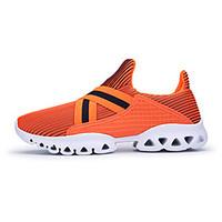 Men\'s Sneakers Spring Fall Couple Shoes PU Casual Flat Heel Gore White Black Orange Running