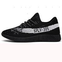 Men\'s Athletic Shoes Light Soles Canvas Spring Summer Fall Athletic Outdoor Walking Light Soles Lace-up White Black Gray Under 1in