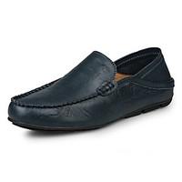 mens loafers slip ons summer fall moccasin leather office career casua ...