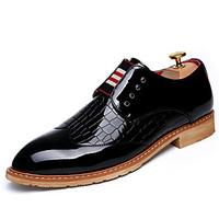 Men\'s Oxfords / Comfort / Pointed Toe Cowhide / Nappa Leather Wedding / Office Career / Casual Low Heel