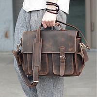 Men Cowhide Outdoor Shoulder Bag