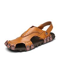 Men\'s Sandals Spring Summer Fall Comfort Light Soles Leather Outdoor Casual Flat Heel Walking Shoes