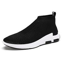 Men\'s Athletic Shoes Spring Summer Fall PU Outdoor Casual Athletic Flat Heel Black Gray Red Running