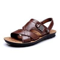 Men\'s Shoes Amir 2017 New Style Hot Sale Outdoor / Casual Comfort Leather Beach Sandals Brown / Black / Orange