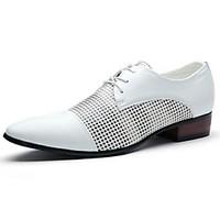 mens oxfords comfort leatherette casual black white