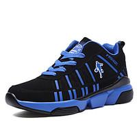 Men\'s Athletic Shoes Spring Fall Mary Jane Cashmere Outdoor Athletic Flat Heel Lace-up Blue Black and Red Black and White