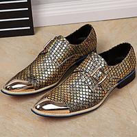 mens oxfords comfort cowhide spring fall casual low heel gold black si ...