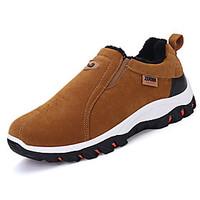Men\'s Athletic Shoes Comfort PU Spring Fall Outdoor Hiking Comfort Flat Heel Black Gray Yellow Flat