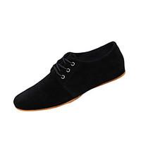 mens oxfords spring fall comfort fabric casual flat heel lace up black ...