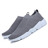 Men\'s Athletic Shoes Light Soles Tulle Summer Fall Outdoor Athletic Casual Tennis Low Heel Gray Black Under 1in