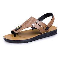 mens sandals summer comfort light soles microfibre leather outdoor cas ...