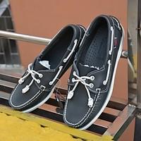 mens boat shoes spring fall comfort cowhide casual low heel black