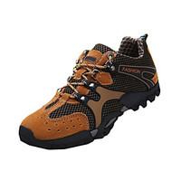 Men\'s Sneakers Spring / Fall Comfort Tulle Casual Flat Heel Brown / Yellow / Gray Walking