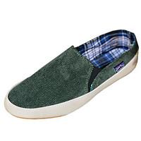 Men\'s Loafers Slip-Ons Spring / Winter Comfort Denim Casual Flat Heel Slip-on Black / Brown / Green / Red Walking