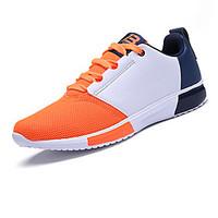 Men\'s Athletic Shoes Spring / Fall Comfort PU Casual Flat Heel Black / Blue / Gray / Orange Sneaker