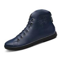 Men\'s Boots Winter Comfort Cowhide Casual Platform Black / Blue Others