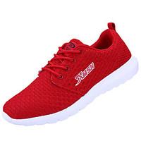 Men\'s Athletic Shoes Spring Fall Comfort PU Outdoor Flat Heel Red Gray Black