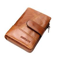 Men Cowhide Sports Casual Outdoor Office Career Shopping Wallet All Seasons