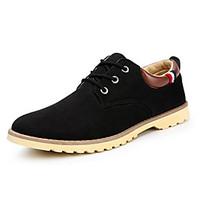 Men\'s Sneakers Spring / Fall Comfort Suede Casual Flat Heel Black / Blue / Brown Walking