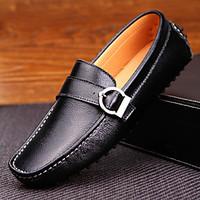 Men\'s Shoes Casual Leather Loafers Black/Blue/White