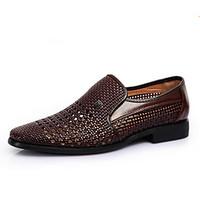 Men\'s Sandals Comfort Leather Summer Casual Low Heel White Black Coffee Flat