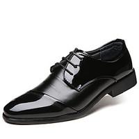 Men\'s Oxfords Spring Summer Fall Winter Comfort Formal Shoes PU Casual Low Heel Lace-up Black