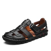 mens sandals spring summer gladiator light soles leather flat heel mag ...