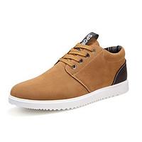 Men\'s Sneakers Spring / Summer / Fall / Winter Comfort PU Outdoor / Casual Flat Heel Lace-up Blue / Brown / Gray Walking