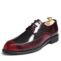 Men\'s Shoes Casual/Office/Party Classic Fashion PU Leather Shoes Black/Silver/Wine red