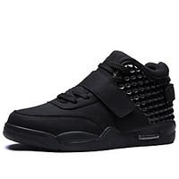 mens sneakers leather casual outdoor flat heel hooklooplace up black r ...