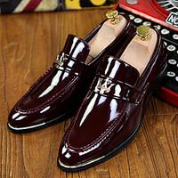 Men\'s Shoes Office Career / Party Evening / Casual Patent Leather Loafers Black / Blue / Burgundy