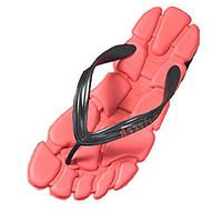 Men\'s Slippers Flip-Flops Spring Summer Comfort PU Casual Flat Heel Blue Red Brown Black