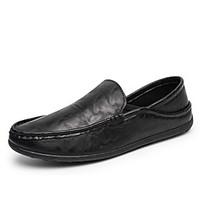 Men\'s Loafers Slip-Ons Spring Summer Fall Winter Comfort Light Soles Fleece Leatherette Outdoor Office Career Casual Flat HeelRibbon