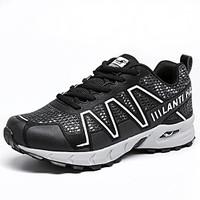 Men\'s Athletic Shoes Couple Shoes Light Soles Tulle Spring Summer Outdoor Athletic Casual Running Flat Heel Black/White Blue Gray Flat