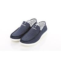 Men\'s Loafers Slip-Ons Comfort Light Soles Fabric Spring Fall Office Career Casual Walking Flat Heel Blue Light Grey Under 1in