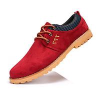 Men\'s Flats Spring / Fall Round Toe / Flats PU Casual Flat Heel Others / Lace-up Black / Red Others